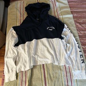 Hollister Hooded Long Sleeve Boyfriend T-shirt